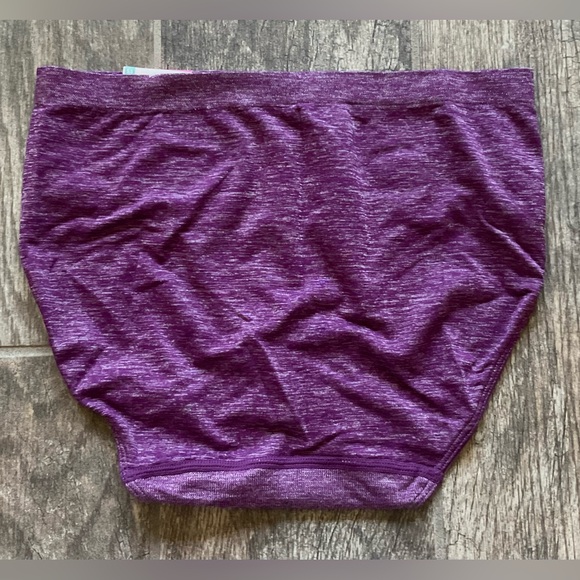 New Jockey Smooth & Shine Seamfree Hi Cut Panties Size 5/S Raspberry Heather - Picture 2 of 2